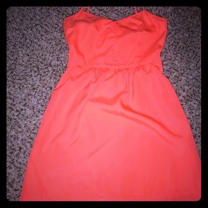 Jcrew orange spaghetti strap sundress